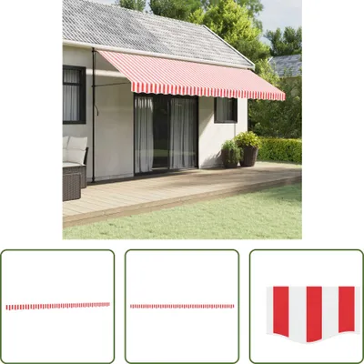 Produktbild von The Living Store Markisenvolant Rot und Weiß Gestreift 5 m