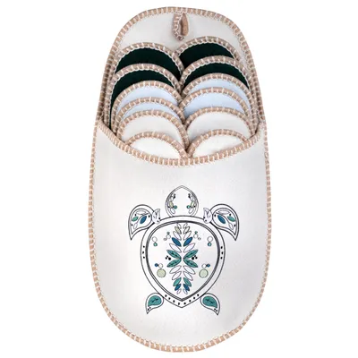 Produktbild von ONVAYA® ABS Gästepantoffel | Schildkröte| 6er Set | Antirutsch Sohle | Hausschuhe | Filzpantoffel | Gr. 36-45 Gästehausschuhe