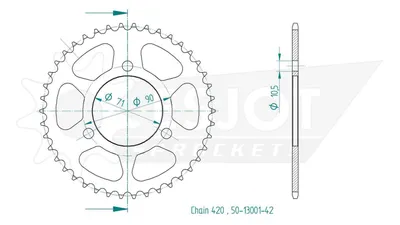 Zdjęcie produktu dla Esjot Kettenrad 420 45Z Stahl Schwarz