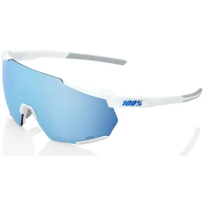 Immagine prodotto di 100 Percent RaceTrap 3.0 - occhiali bianchi opachi, lenti HiPER Blue Multilayer specchiate