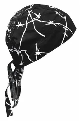 Produktbild von Bandana Kopftuch Totenkopf mit Stacheldraht, Kopftuch mit Totenkopf, Bandana Headscarf Skull with Barbed Wire, Pañuelo en la cabeza cráneo Con alambre de púas