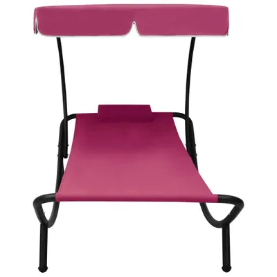 Immagine prodotto di Lettino con tettuccio e cuscino rosa