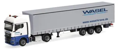 Produktbild von Herpa 321235 - 1:87 MAN TGX GX Gardinenplanen-Sattelzug "Wasel" - Neu