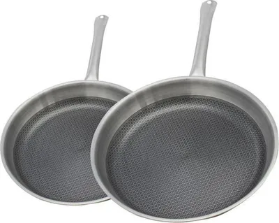 Produktbild von Pfannenset 2-teilig, Elo Relief Solutions, Induktion, Edelstahl 18/10, Antihaftbeschichtung ELODUR Select, Ø 24 und 28 cm