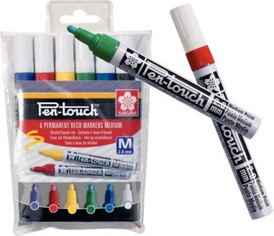 Produktbild von SAKURA Permanent-Marker Pen-Touch Mittel 6er Etui wasserfest