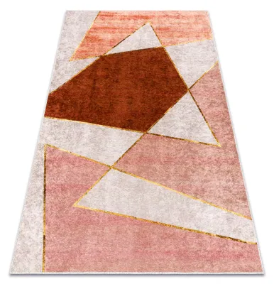 Image de Tapis lavable MIRO 52097.802 Géométrique antidérapant - rose rose 80x150 cm