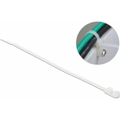Produktbild von DELOCK Kabelbinder mit Befestigungsöse L 160 x B 4,8 mm weiß