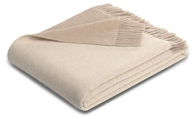 Zdjęcie produktu dla Biederlack Plaid z frędzlami Kolor Nature-Beige Rozmiar 130 x 170