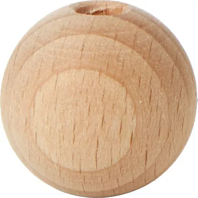 Produktbild von Rohholzkugeln Hartholz Basteln gebohrt Durchmesser 25mm 8 Stück