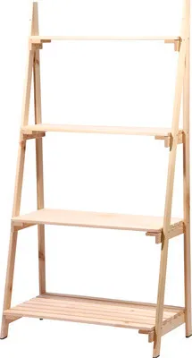 Zdjęcie produktu dla Dobar 58465e, Stojak na rośliny, Drewno, Drewno, Wewnętrzna, 4 pół., 750 mm