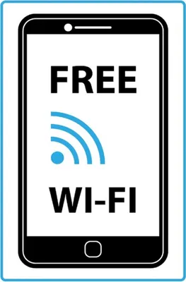 Produktbild von vianmo Holzschild 30x20 cm Free WI-FI Handy Warnschild Hinweisschild