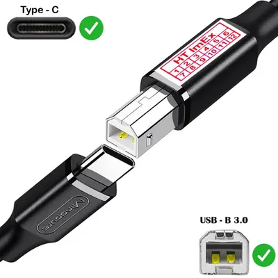 Produktbild von USB-C auf USB B 2.0 Scanner Druckerkabel Canon BJ200JS, NP1550, NP2010, NP6216