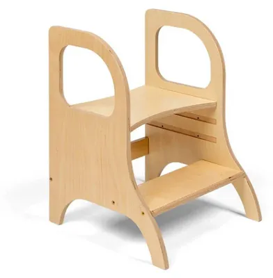 Productafbeelding van Ette tete verstelbare kinderstoel met houten voetsteun, model "Miimo"