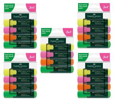 Produktbild von Faber-Castell - Textmarker Set 48 Neon, 20 Marker mit 4 Farben