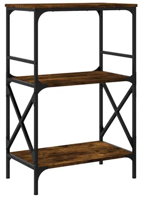 Obrázok produktu pre vidaXL Regál na knihy 3 police údený dub 59x35x90,5 cm materiál na báze dreva