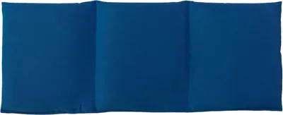 Produktbild von Bio-Körnerkissen 20x50cm 3-Kammer - Bio Füllung & Bio Stoff enzianblau - auch als Nackenwärmer - Wärmekissen und Kältekissen