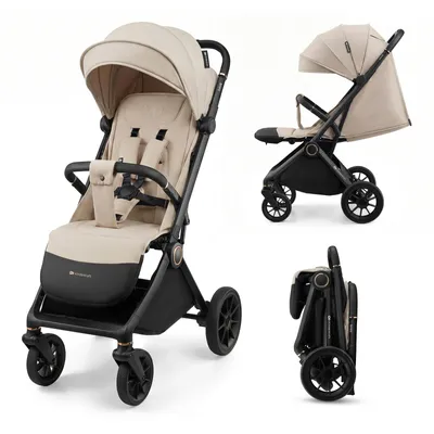 Produktbild von Kinderkraft DAVE Buggy bis 22 kg mit Autofolding, 93 cm Liegefläche, Aluminiumrahmen Beige