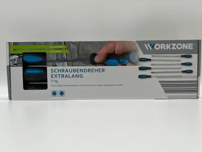 Produktbild von Workzone Schraubendreher extra lang 325mm 3x Kreuzschlitz 3x Schlitz