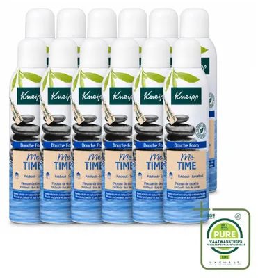 Imagen del producto de 12 unidades de espuma de ducha Kneipp "Me-Time" - Pachulí y sándalo - 200 ml - Paquete grande