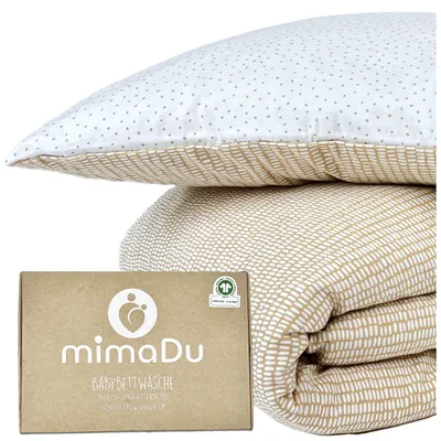 Immagine prodotto di Set copripiumino per neonati 100x135 cm in Cotonelogico GOTS Oeko-Tex100 con copripiumino e federa - Per lettini e culle