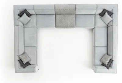 Produktbild von Ecksofa U Form Wohnzimmer Modern Design Big Grau Sofa Couch Neu