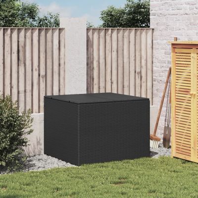 vidaXL Zahradní truhla Black 291L Poly Rattan