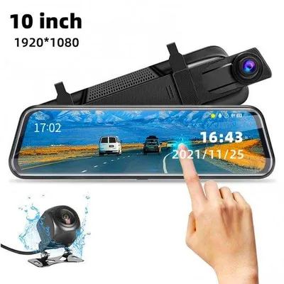 Produktbild von 10-Zoll-Nachtsicht-Dashcam mit Touchscreen, Loop Recording und G-Sensor, FHD-Achteruitrijcamera