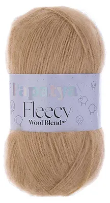 100g Papatya Fleecy Kuschelgarn 20% Wolle veredelt Oeko-Tex Häkelgarn Strickgarn hellbeige