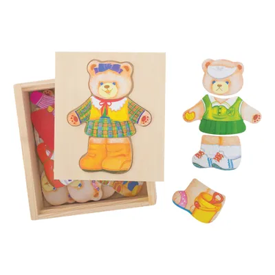 Zdjęcie produktu dla Puzzle Bigjigs Toys Pani Misiowa ubieranka