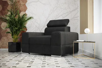 Produktbild von Design Luxus Chair Sessel Sofa 1 Sitzer Fernseh Lounge Chaise Sofa Leder Textil