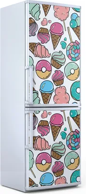 Produktbild von Magnete Dekorative - 70 cm x 190 cm - Küche - Magnetmatte Kühlschrankmagnete - Süße Eis Und Krapfen