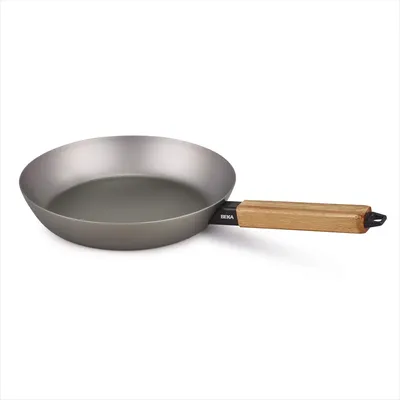 Produktbild von BEKA 13977284, Rund, Allzweckpfanne, Stahl, Kohlenstoffstahl, Keramik, Gas, Induktion, Versiegelte Platte, Holz
