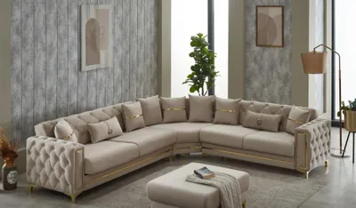 Zdjęcie produktu dla narożnik z tkaniny sofa w kształcie litery L sofa tapicerowana sofa beżowa sofa nowoczesny narożnik