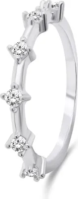 Produktbild von Beautiful silver ring with zircons RI041W - Circuit: 50 mm