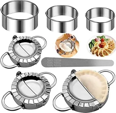 Produktbild von Ravioli Former,7 Stück Edelstahl Knödel Ravioliformer Set,Ravioli Aussteche,Dumpling Maker, zur Herstellung von Ravioli, für Küche Pasta Herstellung