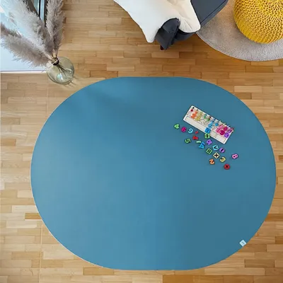 Zdjęcie produktu dla Sanosoft owalna mata do raczkowania 160x200cm - " Germany" - Oeko-Tex 100 - jasnoniebieska