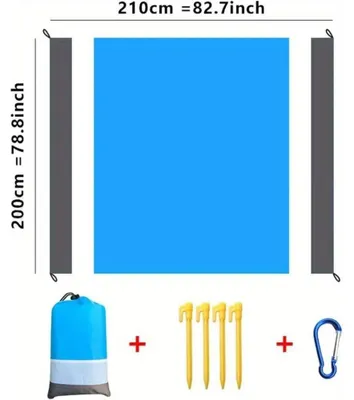 Obrázek produktu pro Podložka na piknik, plážová podložka – outdoorová, cestovní, plážová podložka – voděodolná – lehký polyester – vhodná pro kempování a turistiku