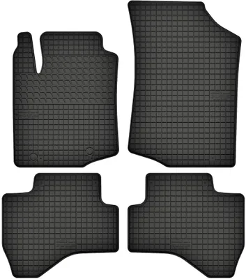 Produktbild von Gummimatten passend für  Peugeot 108 (ab 2014) Gummi Fußmatten Satz Schwarz + Stopper