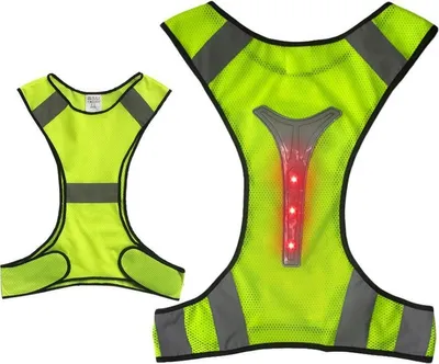 Produktbild von CHPN - Beleuchtung - Laufweste - Reflektierende LED-Weste - Einheitsgröße - Zum Radfahren - Laufbeleuchtung - Sicherheitsweste - Laufbeleuchtung - Gelb