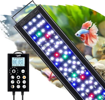 Immagine prodotto di Illuminazione per acquari - Lampada per acquari - Coltivazione di piante - Modalità 24/7 - 45-60 cm - Nero