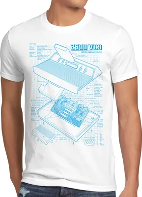 Produktbild von style3 VCS 2600 Heimcomputer Blaupause Herren T-Shirt classic gamer