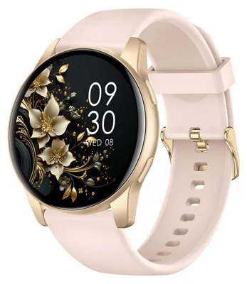 Zdjęcie produktu dla Inteligentny zegarek damski/męski z wyświetlaczem HD, smartwatch z Bluetooth, funkcją odbierania połączeń, monitorowaniem tętna, SpO2, monitorowaniem snu, wodoodpornością IP68, kompatybilny z iOS, kolor różowy