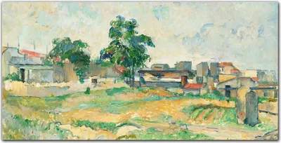 Produktbild von Coloray - Bild aus Glas - Glasbilder - 100 x 50 cm - Wohnzimmer Glasblock mit Bild Wanddekoration Gehärtetes Glas Dekoration Küche - Cézanne Landschaft Paris