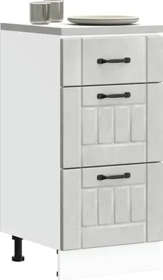 Produktbild von Möbel Küchen-Unterschrank Lucca Betongrau Holzwerkstoff - Küchenschränke 854234