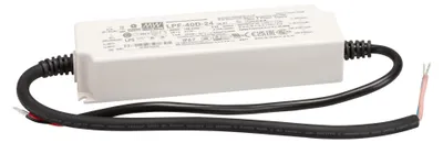 Produktbild von MEANWELL LPF-40D-24, Installationsnetzteil, IP67 40W 24V 1,67A CV+CC dimmbar
