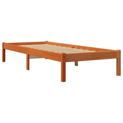 Produktbild von Massivholzbett ohne Matratze Wachsbraun 75x190 cm Kiefernholz