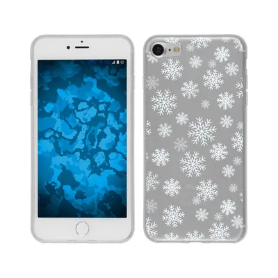 Produktbild von PhoneNatic Case kompatibel mit Apple iPhone 6 Plus / 6s Plus Silikon-Hülle X Mas Weihnachten Schneeflocken M2