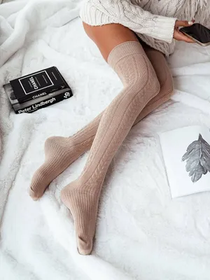 Produktbild von durchbrochene karierte Socken Milena beige aus 75% Baumwolle 37-41