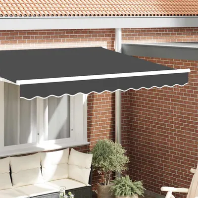 Image de vidaXL Tablier de store de rechange, rayures anthracite, 2,5 m, polyester