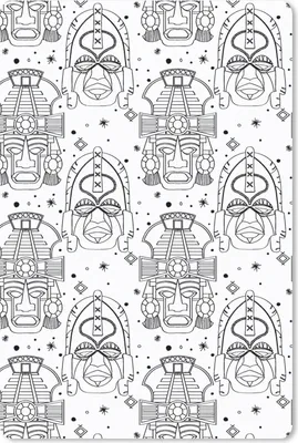 Produktbild von MuchoWow® Mauspad Mousepad Inka - Rituale - Masken - Muster 18x27 cm - Mousepads - Maus Mat - Pad - Mausunterlage